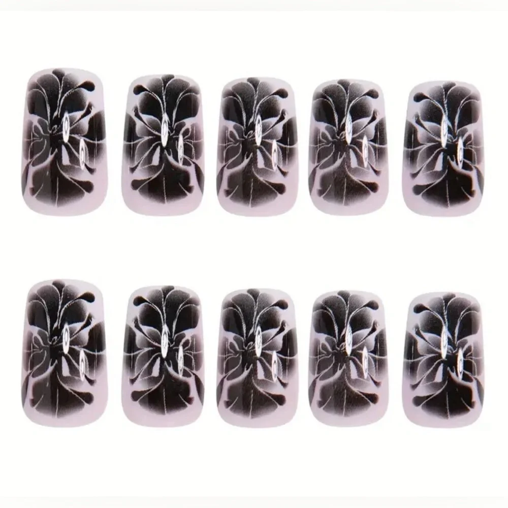 Purple Designer Fake Press On Nails NWT